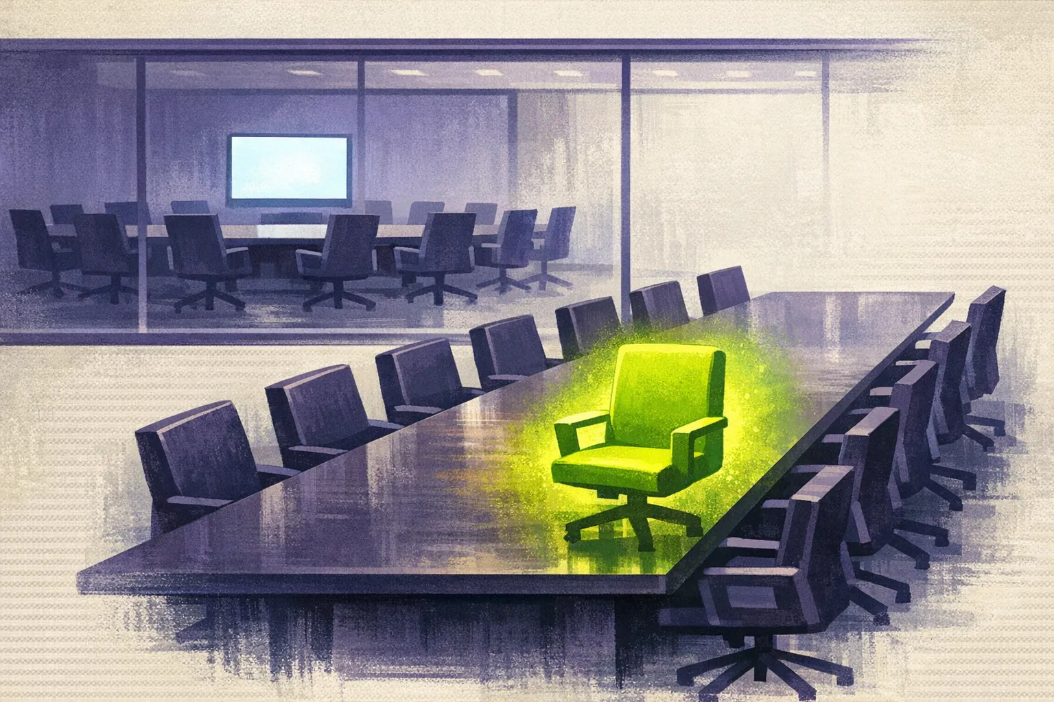 Abstract visualization of AI integrated into team communication